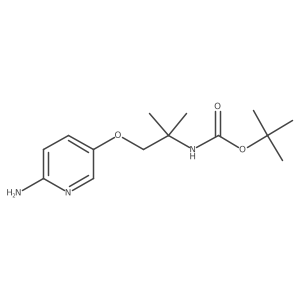 Tert-butyl (1-((6-aminopyridin-3-yl)oxy)-2-methylpropan-2-yl)carbamate结构式