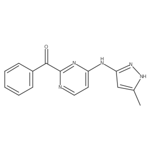 [4-[(5-Methyl-1H-pyrazol-3-yl)amino]-2-pyrimidinyl]phenylmethanone Structure