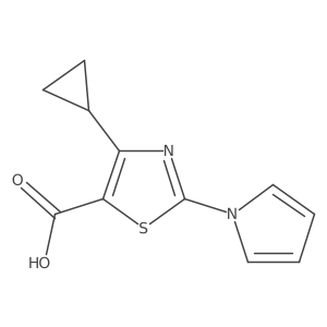 4-cyclopropyl-2-(1H-pyrrol-1-yl)thiazole-5-carboxylic acid结构式
