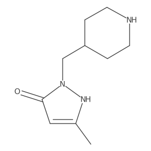3-methyl-1-(piperidin-4-ylmethyl)-1H-pyrazol-5-ol Structure