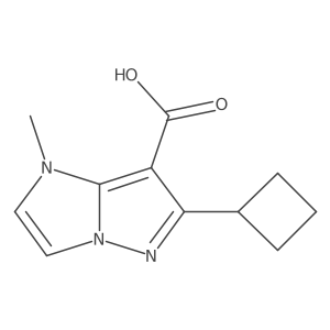 6-cyclobutyl-1-methyl-imidazo[1,2-b]pyrazole-7-carboxylic acid Structure