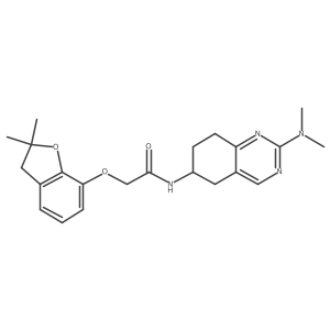 2-[(2,2-dimethyl-2,3-dihydro-1-benzofuran-7-yl)oxy]-N-[2-(dimethylamino)-5,6,7,8-tetrahydroquinazolin-6-yl]acetamide Structure