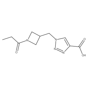 1-((1-propionylazetidin-3-yl)methyl)-1H-1,2,3-triazole-4-carboxylic acid结构式