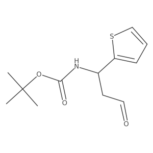 tert-butyl N-[(1S)-3-oxo-1-(thiophen-2-yl)propyl]carbamate Structure