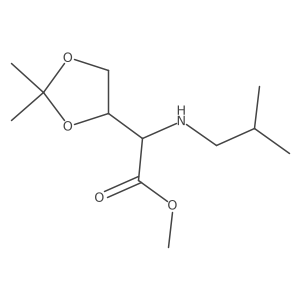 methyl (2S)-2-[(4R)-2,2-dimethyl-1,3-dioxolan-4-yl]-2-[(2-methylpropyl)amino]acetate结构式