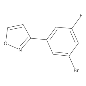 3-(3-Bromo-5-fluorophenyl)-1,2-oxazole结构式