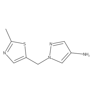 1-[(2-methyl-1,3-thiazol-5-yl)methyl]-1H-pyrazol-4-amine结构式
