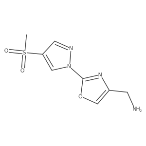 [2-(4-methanesulfonyl-1H-pyrazol-1-yl)-1,3-oxazol-4-yl]methanamine结构式