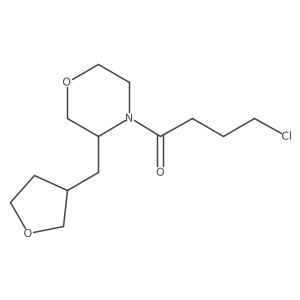 4-Chloro-1-{3-[(oxolan-3-yl)methyl]morpholin-4-yl}butan-1-one结构式