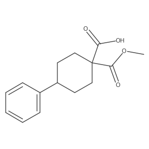 1-(Methoxycarbonyl)-4-phenylcyclohexane-1-carboxylic acid Structure