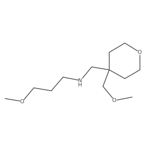 {[4-(Methoxymethyl)oxan-4-yl]methyl}(3-methoxypropyl)amine结构式