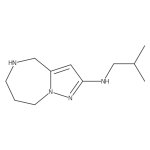 N-(2-methylpropyl)-4H,5H,6H,7H,8H-pyrazolo[1,5-a][1,4]diazepin-2-amine结构式