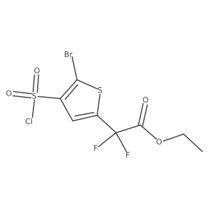 Ethyl 2-[5-bromo-4-(chlorosulfonyl)thiophen-2-yl]-2,2-difluoroacetate Structure
