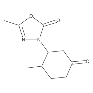5-Methyl-3-(2-methyl-5-oxocyclohexyl)-2,3-dihydro-1,3,4-oxadiazol-2-one结构式