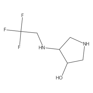 4-[(2,2,2-Trifluoroethyl)amino]pyrrolidin-3-ol结构式