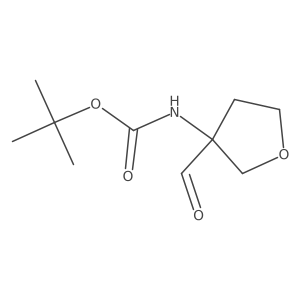 tert-butyl N-(3-formyloxolan-3-yl)carbamate结构式