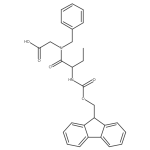 2-[(2R)-N-benzyl-2-({[(9H-fluoren-9-yl)methoxy]carbonyl}amino)butanamido]acetic acid Structure