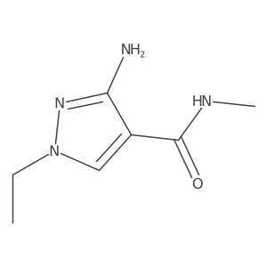 3-Amino-1-ethyl-N-methyl-1H-pyrazole-4-carboxamide结构式