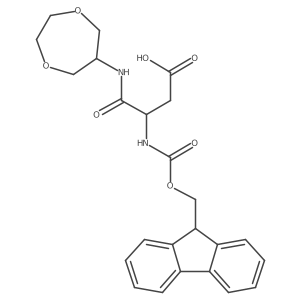 3-[(1,4-dioxepan-6-yl)carbamoyl]-3-({[(9H-fluoren-9-yl)methoxy]carbonyl}amino)propanoic acid结构式