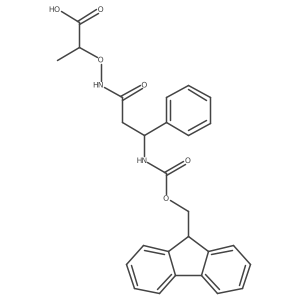2-{[3-({[(9H-fluoren-9-yl)methoxy]carbonyl}amino)-3-phenylpropanamido]oxy}propanoic acid Structure