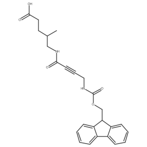 5-[4-({[(9H-fluoren-9-yl)methoxy]carbonyl}amino)but-2-ynamido]-4-methylpentanoic acid结构式