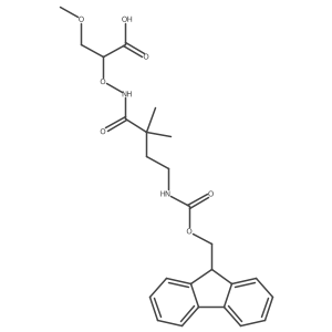 2-{[4-({[(9H-fluoren-9-yl)methoxy]carbonyl}amino)-2,2-dimethylbutanamido]oxy}-3-methoxypropanoic acid结构式