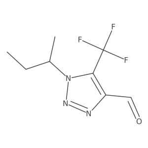 1-(butan-2-yl)-5-(trifluoromethyl)-1H-1,2,3-triazole-4-carbaldehyde结构式