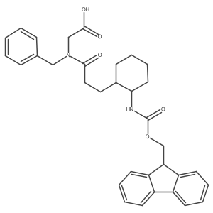 2-{N-benzyl-3-[2-({[(9H-fluoren-9-yl)methoxy]carbonyl}amino)cyclohexyl]propanamido}acetic acid Structure