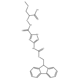 2-({[5-({[(9H-fluoren-9-yl)methoxy]carbonyl}amino)-1H-1,2,4-triazol-3-yl]formamido}oxy)-3-methoxypropanoic acid结构式