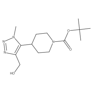 tert-butyl 4-[4-(hydroxymethyl)-1-methyl-1H-1,2,3-triazol-5-yl]piperidine-1-carboxylate结构式