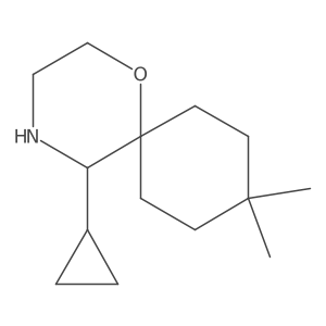 5-Cyclopropyl-9,9-dimethyl-1-oxa-4-azaspiro[5.5]undecane结构式