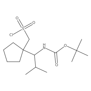 tert-butyl N-(1-{1-[(chlorosulfonyl)methyl]cyclopentyl}-2-methylpropyl)carbamate结构式