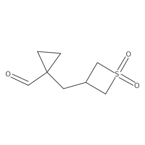 1-[(1,1-Dioxo-1lambda6-thietan-3-yl)methyl]cyclopropane-1-carbaldehyde结构式