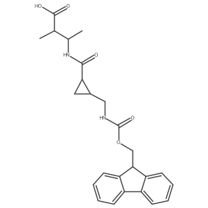 3-({2-[({[(9H-fluoren-9-yl)methoxy]carbonyl}amino)methyl]cyclopropyl}formamido)-2-methylbutanoic acid Structure