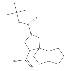 2-[(Tert-butoxy)carbonyl]-2-azaspiro[4.7]dodecane-4-carboxylic acid结构式