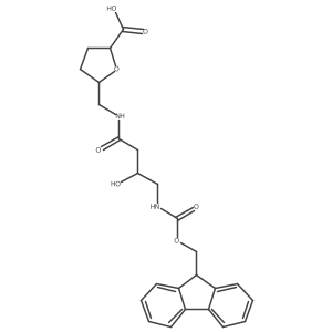 5-{[4-({[(9H-fluoren-9-yl)methoxy]carbonyl}amino)-3-hydroxybutanamido]methyl}oxolane-2-carboxylic acid Structure