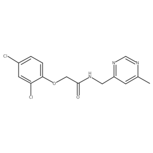 2-(2,4-dichlorophenoxy)-N-[(6-methylpyrimidin-4-yl)methyl]acetamide结构式