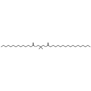 2,2-Dimethyl-3-(tetradecanoyloxy)propyl octadecanoate结构式