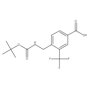4-({[(Tert-butoxy)carbonyl]amino}methyl)-3-(trifluoromethyl)benzoic acid Structure