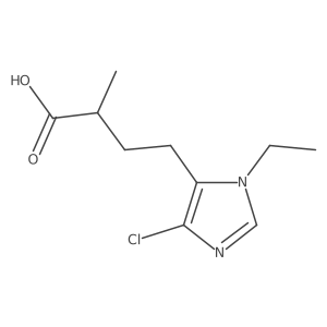 4-(4-chloro-1-ethyl-1H-imidazol-5-yl)-2-methylbutanoic acid结构式