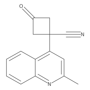 1-(2-Methylquinolin-4-yl)-3-oxocyclobutane-1-carbonitrile Structure