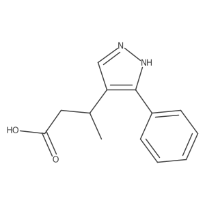 3-(3-phenyl-1H-pyrazol-4-yl)butanoic acid Structure