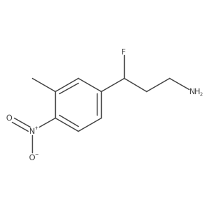 3-Fluoro-3-(3-methyl-4-nitrophenyl)propan-1-amine结构式
