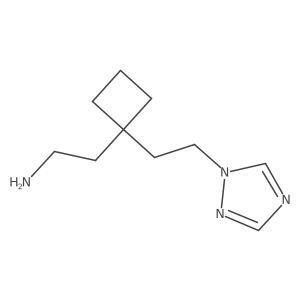 2-{1-[2-(1H-1,2,4-triazol-1-yl)ethyl]cyclobutyl}ethan-1-amine结构式
