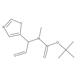 tert-butyl N-methyl-N-[2-oxo-1-(1,3-thiazol-5-yl)ethyl]carbamate结构式
