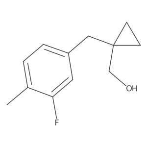 {1-[(3-Fluoro-4-methylphenyl)methyl]cyclopropyl}methanol Structure