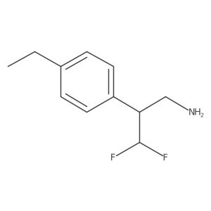 2-(4-Ethylphenyl)-3,3-difluoropropan-1-amine Structure