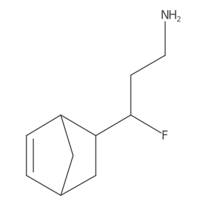 3-{Bicyclo[2.2.1]hept-5-en-2-yl}-3-fluoropropan-1-amine Structure