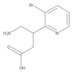 4-Amino-3-(3-bromopyridin-2-yl)butanoic acid结构式