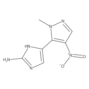 5-(1-methyl-4-nitro-1H-pyrazol-5-yl)-1H-imidazol-2-amine Structure